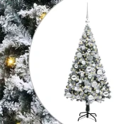 Umestno božično drevo Bela 120 cm PVC, jeklo in plastika