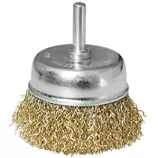 Extol Craft Skodelična krtača, O 63 mm, valovita žica S 0,3 mm, steblo 6 mm, 17057