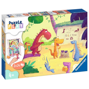 Ravensburger Puzzle & Play Dinozaver sestavljanka, 2x24 kosov