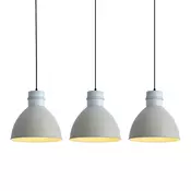 Set 3 rustikalnih visečih svetilk sivih - Dory