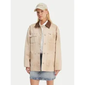 Tommy Jeans Prehodna jakna Distressed Chore DW0DW22599 Bež Relaxed Fit