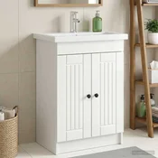 vidaXL vidaXL Omarica pod umivalnikom Bela visok sijaj 78,5 x 37,5 x 81 cm, (5000246075)