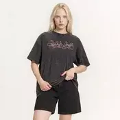 Cropp - Črna oversize majica s potiskom - črna
