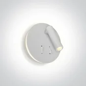 ZIDNA SVJETILJKA/LED3W+5W/3000K/150lm/DVA PREKIDACA/BIJELA