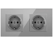 SmartHome Modularna uticnica, Ram, 2 uticnice, Siva