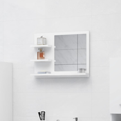 vidaXL Kopalniško ogledalo belo 60x10,5x45 cm iverna plošča