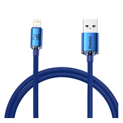 iPhone 14 Plus / 14 Pro / 14 BASEUS CRYSTAL SHINE podatkovni kabel USB - Lightning, 120 cm, tamnoplava CAJY000003