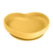 Canpol babies Silicone Suction Plate Yellow silikonski tanjur s vakuumom 300 ml za djecu