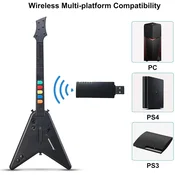 Doyo brezžična kitara črne barve za PS4 & PS3 & PC
