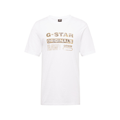 Pamucna majica G-Star Raw za muškarce, boja: bijela, s tiskom