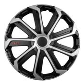 slomart Set 4 crno-srebrnih auto ratkapi Evo 16