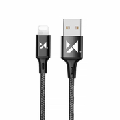 MG kabel USB/Lightning 2.4A 1m, črna
