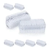 Northix Ščetka za nohte 8 kos plastična trpežna ergonomska