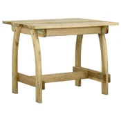 Vidaxl Vrtna miza 110x74x75 cm impregnirana borovina
