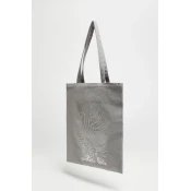 Marisse Gray Printed Shopper Bag