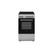 VOX CHT 5105 S Elektricni šporet, 50L, 50x85x60cm, Cetiri grejne ploce, Srebrni