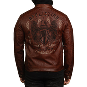 Moška jakna AFFLICTION - CODE OF HONOR - BROWN - 110OW418-BR