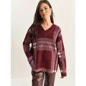 Bianco Lucci Pulover Pullover burgund