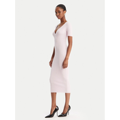 Elisabetta Franchi Pletena obleka AM-53S-51E2 Roza Slim Fit