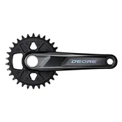 Shimano fc-m6120-1, deore, for rear 12-speed, 2-pcs fc, 175mm, 32t w/o cg, w/o bb parts, for chain line 55mm, ind.pack Pogon ( EFCM61201EX