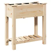 Vrtna saksija s policom Bež 71 x 37 x 76,5 cm Cvrsto drvo jele