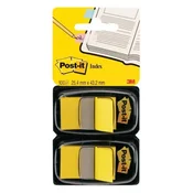 Zaznamki Post-it Index široki 25,4 x 43,2 rumeni, 2 kosa