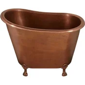Casa Padrino luxury Art Nouveau copper bathtub 124.5 x 79.5 x H. 83.1 cm - Freestanding retro bathtub - Rustic copper bathroom furniture