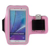 Ročni športni trak za Samsung Galaxy S7 Edge / S6 Edge+ / Note 5 z odsevnikom - roza