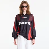 Dres A Bathing Ape Ape Flame Monogram Jacquard Logo Relaxed Fit Football Jersey UNISEX Black L