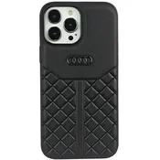Audi Usnjen ovitek za iPhone 13 Pro Max, črne barve