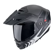 Motociklisticka kaciga na preklop Scorpion ADX-2 LEWIS mat crno-srebrna