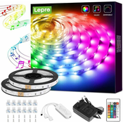 Lepro Set LED trak 10m spreminjajoče barve – glasbeni