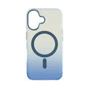 CELLECT Magnetski silikon case iPhone 16 plavo-proziran