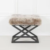 Atelier del Sofa Tabure 50x42x40cm, Crno-Sivo