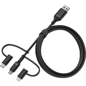 OTTERBOX 3IN1 USB A MICRO/LIGHTNING/USB C CABLE BLACK (78-52685)