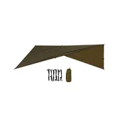 shumee Bushmen ultra-Tarp 2x3 temno olivna Ultralahka kamping ponjava Najlon 20D ripstop