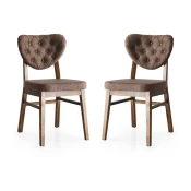 Hanah Home Set stolica Elma-766, 70x47x98.5 cm, 2 komada, Smede