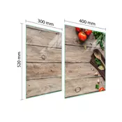 shumee STEKLENA ZAŠČITNA PLOŠČA ZA PEČ 70x52 NA DRVA