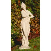Casa Padrino Art Nouveau Garden Decoration Sculpture Lady Sand H. 67 cm - Elegant Garden Decoration Stone Figure - Baroque & Art Nouveau Garden Decoration Accessories