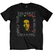Bob Marley Majica Rasta Scratch Unisex Black L