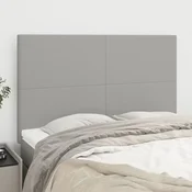 Vidaxl vidaXL Vzglavja za posteljo, 4 kosi, svetlo siva, 72x5x78/88 cm, blago