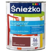 Supermal akrilni emajl za les in kovino A307 rdeča polsijajna 0,8 l