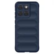 AVIZAR Ovitek za Motorola Edge 70 Fusion s silikonsko teksturo reliefa, Nočno modra, (5000274075)