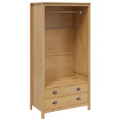 Vidaxl Garderobna omara s predalom HILL Medeno rjava 84 x 50 x 170 cm