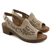 Mona Shoes Ženske sandale, Kožne, Bež
