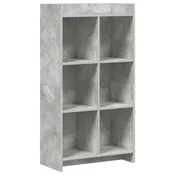 Vidaxl Knjižna omara Betonsko siva 59 x 30 x 111 cm Inženirski les