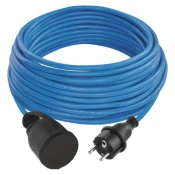 Weatherproof podaljševalni kabel 20 m/1 vtičnica/modra/silikon/230 V/1,5 mm2