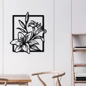 Opviq Zidna dekoracija Lily, 74x85 cm, 1.5 mm, Crna