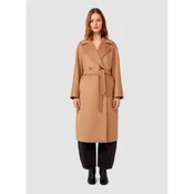 Weekend Max Mara za ženske. 2525016102600 Rjava prevleka iz smole (42), Priložnostno, Volna