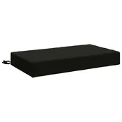 Vidaxl Hrbtna blazina SOEST 100% poliester Črna 70 x 40 x 10 cm